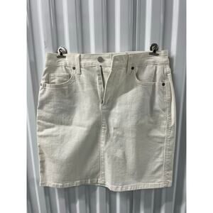 Sonoma Denim Skirt Mid Rise Size 8 White